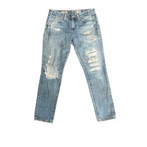 AG Adriano Goldschmied Women’s The Beau Slouchy Skinny Distressed Jeans‎ Sz 25R